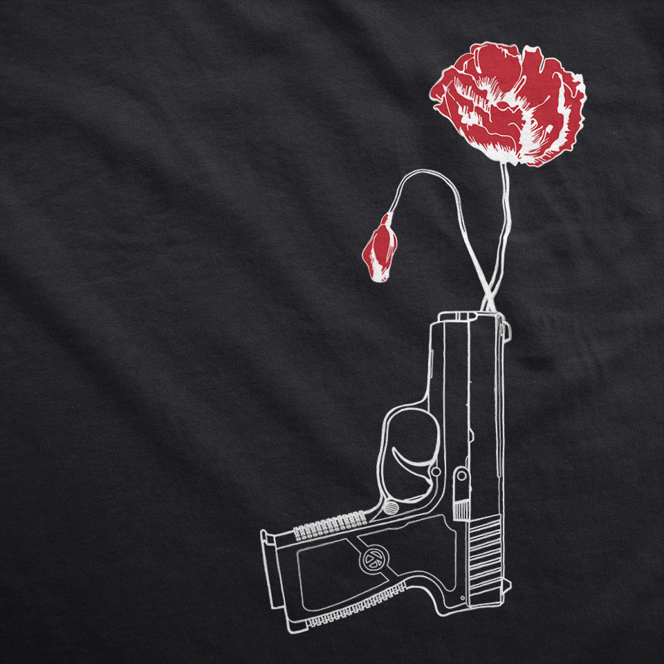 Gun Control Advocate Flower in Gun